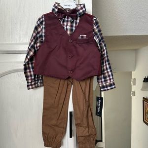Boys 4 Piece Happy Fella Suit with Bow Tie 4T